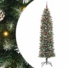 Arbre de Noël artificiel slim avec 300 LED Vert et blanc 210 cm 542279542279