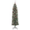 Arbre de Noël artificiel slim avec 300 LED Vert et blanc 210 cm 542279542279