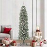 Arbre de Noël artificiel slim avec 300 LED Vert et blanc 210 cm 542281542281