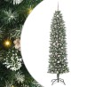 Arbre de Noël artificiel slim avec 300 LED Vert et blanc 210 cm 542281542281