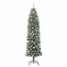 Arbre de Noël artificiel slim avec 300 LED Vert et blanc 210 cm 542281542281
