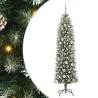 Arbre de Noël artificiel slim avec 300 LED Vert et blanc 180 cm 542282542282
