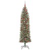 Arbre de Noël artificiel slim avec 300 LED Vert et blanc 180 cm 542284542284