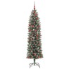 Arbre de Noël artificiel slim avec 300 LED Vert et blanc 180 cm 542284542284