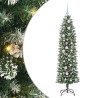 Arbre de Noël artificiel slim avec 150 LED Vert et blanc 150 cm 542285542285