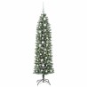 Arbre de Noël artificiel slim avec 150 LED Vert et blanc 150 cm 542285542285