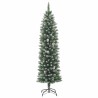 Arbre de Noël artificiel slim avec 150 LED Vert et blanc 150 cm 542285542285