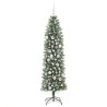 Arbre de Noël artificiel slim avec 300 LED Vert et blanc 180 cm 542286542286