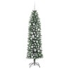 Arbre de Noël artificiel slim avec 300 LED Vert et blanc 180 cm 542286542286