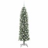 Arbre de Noël artificiel slim avec 300 LED Vert et blanc 180 cm 542287542287