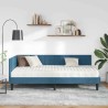 Cadre de lit d'angle avec matelas 2 pcs Bleu Velours 542291542291