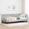 Cadre de lit d'angle avec matelas 2 pcs Gris clair Velours 542292542292