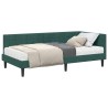 Cadre de lit d'angle avec matelas 2 pcs Vert Velours 542293542293