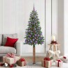 Sapin de Noël mince Vert 180 cm PVC et bois de pin massif 542299542299