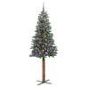Sapin de Noël mince Vert 180 cm PVC et bois de pin massif 542299542299