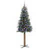 Sapin de Noël mince Vert 180 cm PVC et bois de pin massif 542299542299