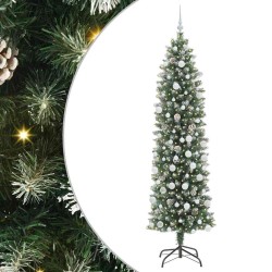 Arbre de Noël artificiel slim avec 300 LED Vert et blanc 210 cm 542301542301