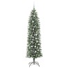 Arbre de Noël artificiel slim avec 300 LED Vert et blanc 210 cm 542301542301