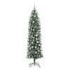 Arbre de Noël artificiel slim avec 300 LED Vert et blanc 210 cm 542301542301