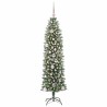 Arbre de Noël artificiel slim avec 150 LED Vert et blanc 150 cm 542303542303