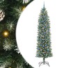 Arbre de Noël artificiel slim avec 300 LED Vert et blanc 240 cm 542304542304