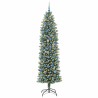 Arbre de Noël artificiel slim avec 300 LED Vert et blanc 240 cm 542304542304