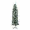Arbre de Noël artificiel slim avec 300 LED Vert et blanc 210 cm 542305542305