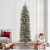 Arbre de Noël artificiel slim avec 300 LED Vert et blanc 240 cm 542306542306