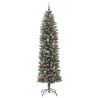 Arbre de Noël artificiel slim avec 300 LED Vert et blanc 240 cm 542306542306