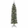 Arbre de Noël artificiel slim avec 300 LED Vert et blanc 240 cm 542307542307