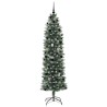 Arbre de Noël artificiel slim avec 300 LED Vert et blanc 240 cm 542307542307