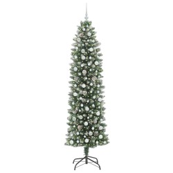 Arbre de Noël artificiel slim avec 300 LED Vert et blanc 240 cm 542309542309