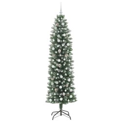 Arbre de Noël artificiel slim avec 300 LED Vert et blanc 240 cm 542309542309