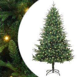 Sapin de Noël artificiel pré-éclairé Vert 180 cm PVC et PE 542311542311