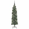 Arbre de Noël artificiel slim avec 150 LED Vert et blanc 150 cm 542312542312