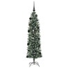 Arbre de Noël artificiel slim avec 150 LED Vert et blanc 150 cm 542312542312