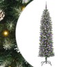 Arbre de Noël artificiel slim avec 300 LED Vert et blanc 210 cm 542317542317