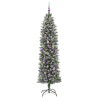 Arbre de Noël artificiel slim avec 300 LED Vert et blanc 210 cm 542317542317