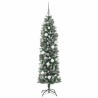 Arbre de Noël artificiel slim avec 300 LED Vert et blanc 180 cm 542319542319