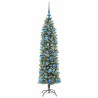 Arbre de Noël artificiel slim avec 150 LED Vert et blanc 150 cm 542320542320