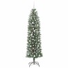 Arbre de Noël artificiel slim avec 300 LED Vert et blanc 210 cm 542321542321