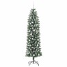 Arbre de Noël artificiel slim avec 300 LED Vert et blanc 210 cm 542321542321
