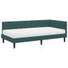 Cadre de lit d'angle avec matelas 2 pcs Vert Velours 542329542329