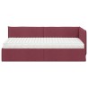 Cadre de lit d'angle avec matelas 2 pcs Gris Velours 542332542332