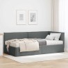 Cadre de lit d'angle avec matelas 2 pcs Gris Velours 542333542333
