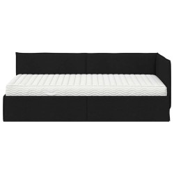 Cadre de lit d'angle avec matelas 2 pcs Vert Velours 542336542336