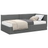 Cadre de lit d'angle avec matelas 2 pcs Gris Velours 542337542337