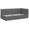 Cadre de lit d'angle avec matelas 2 pcs Gris Velours 542337542337