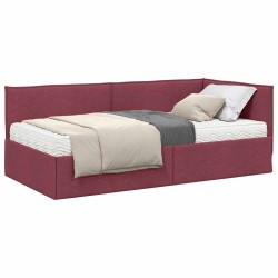 Cadre de lit d'angle avec matelas 2 pcs Gris Velours 542338542338