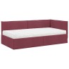 Cadre de lit d'angle avec matelas 2 pcs Gris Velours 542338542338